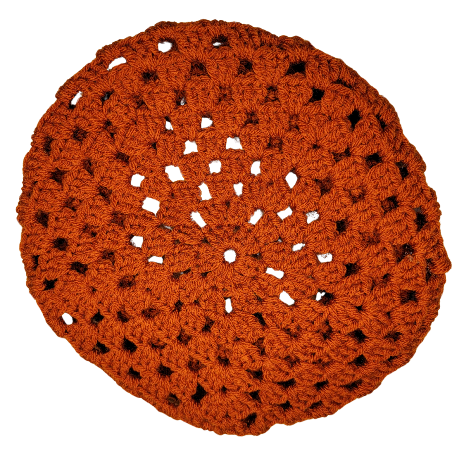 Granny Stitch Beret (Orange)