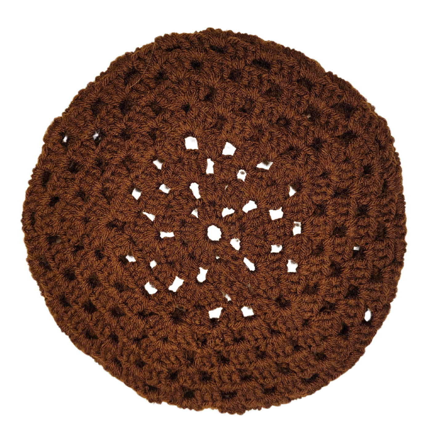 Granny Stitch Beret (Brown)